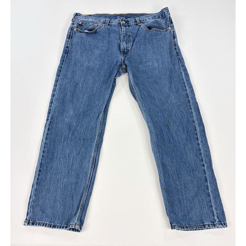 Levi's 505 Regular Fit Jeans Men's 38x30 Blue Denim Straight Leg Mid Rise Pants